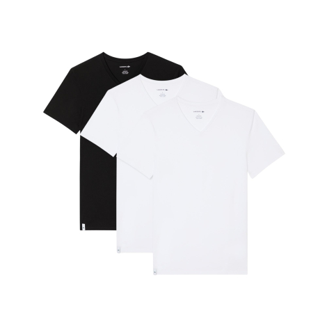 Набір чоловічих футболок Lacoste 3 шт 1162930710 (Чорний/Білий XL)