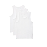 Мужская классическая майка Lacoste набор 3 шт 1159851407 (Белый L)
