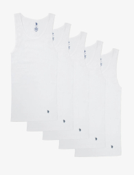 Мужская классическая майка U.S. Polo Assn набор 5 шт 1159853430 (Белый M)