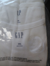 Набір чоловічих майок у рубчик GAP 2 шт 1159861340 (Білий XXL)