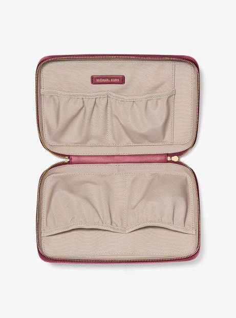 Кожаный несессер Michael Kors косметичка с логотипом 1159848562 (Бордовый One size)