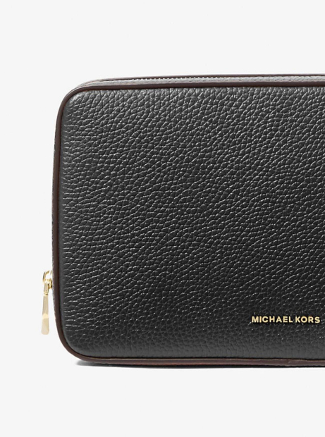 Шкіряний несесер Michael Kors косметичка з логотипом 1159850250 (Чорний One size)
