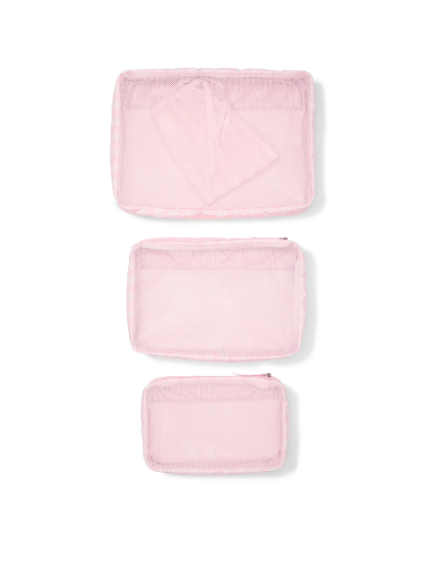 Набор из 3 дорожных несессеров-органайзеров и мешочка Victoria's Secret 1159856022 (Розовый One size)