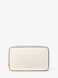 Кожаный несессер Michael Kors косметичка с логотипом 1159847922 (Молочный One size)