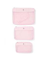 Набор из 3 дорожных несессеров-органайзеров и мешочка Victoria's Secret 1159856022 (Розовый One size)
