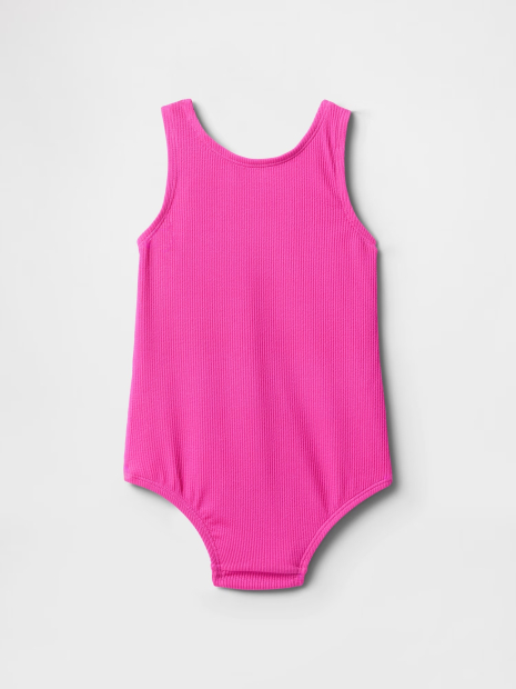 Детский сдельный купальник GAP в рубчик 1159848614 (Розовый 2)