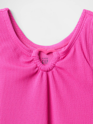 Детский сдельный купальник GAP в рубчик 1159848614 (Розовый 2)