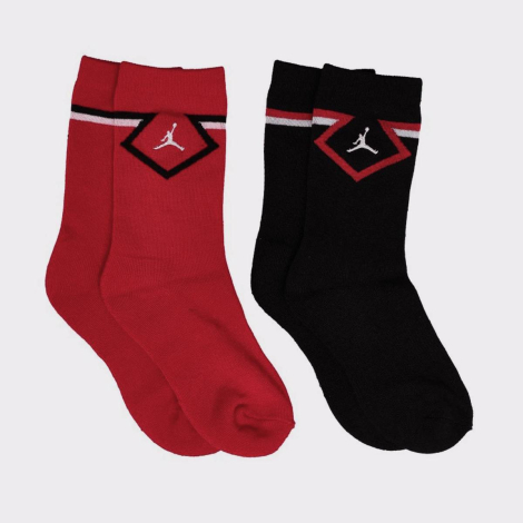 Високі шкарпетки Nike Jordan 2 пари 1159852815 (Чорний/Червоний 27-35)