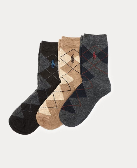 Набор детских носков Ralph Lauren 3 пары 1159852673 (Разные цвета 4-7) EU 26,5-30,5