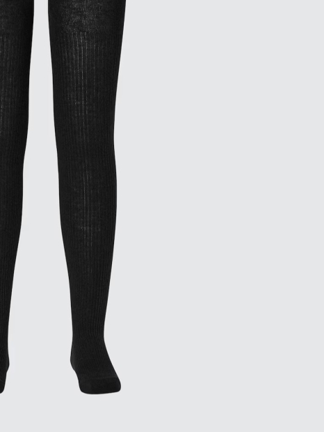 Колготки у рубчик HEATTECH UNIQLO 1159861937 (Чорний 7-8)