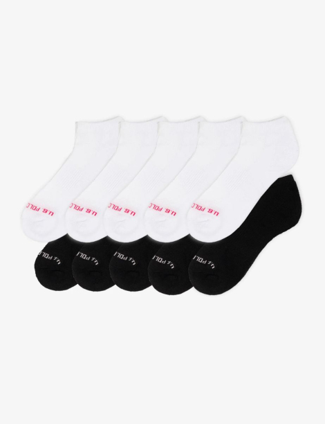 Набор коротких носков от U.S. Polo Assn  10 пар 1159839774 (Черный/Белый One Size)