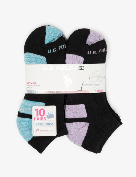 Набір коротких шкарпеток US Polo Assn 10 пар 1159839789 (Чорний One Size)
