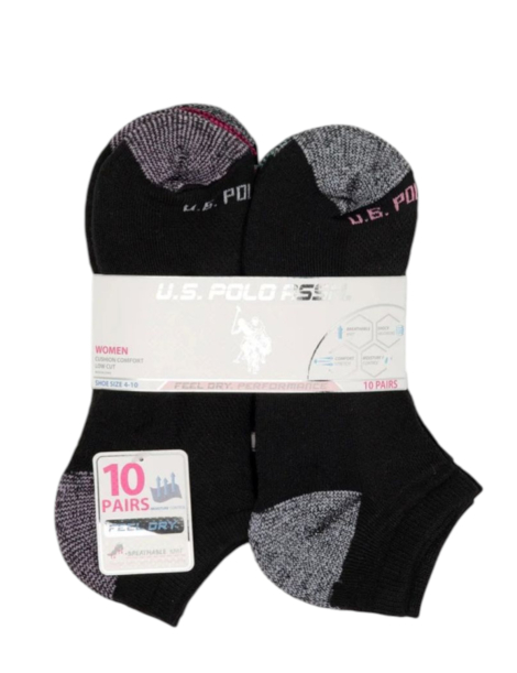 Набір коротких шкарпеток US Polo Assn 10 пар 1159839793 (Чорний One Size)