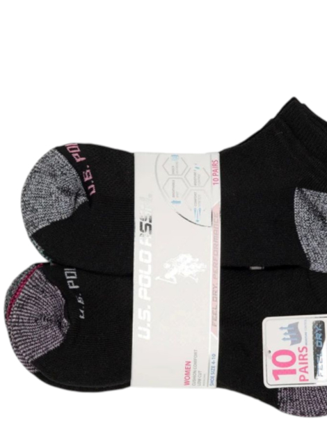 Набір коротких шкарпеток US Polo Assn 10 пар 1159839793 (Чорний One Size)