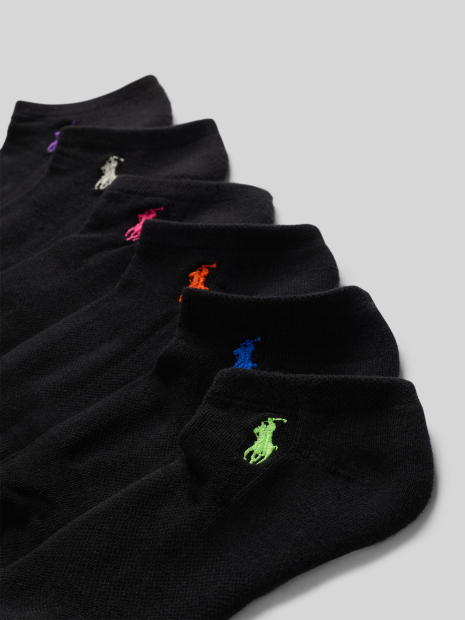 Женские короткие носки Ralph Lauren набор 6 пар 1159853217 (Черный 9-11) EU 35-42,5