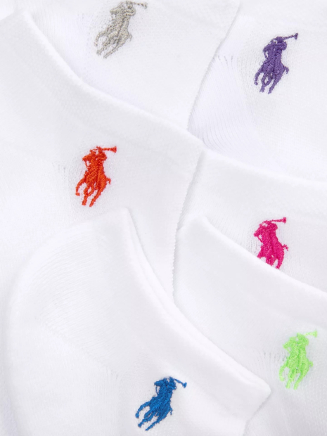 Женские короткие носки Ralph Lauren набор 6 пар 1159853230 (Белый 9-11) EU 35-42,5