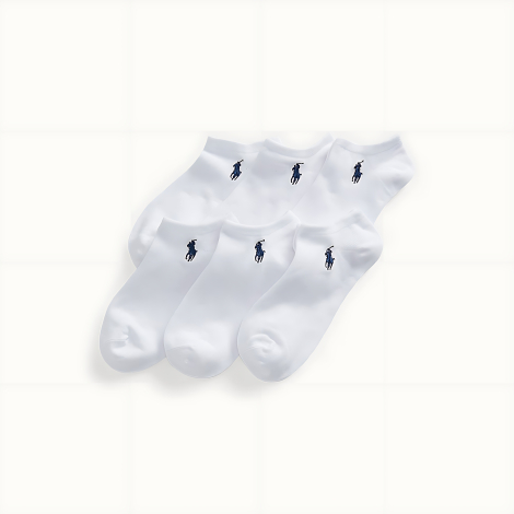 Жіночі короткі шкарпетки Ralph Lauren набір 6 пар 1159854813 (Білий 9-11) EU 35-42,5