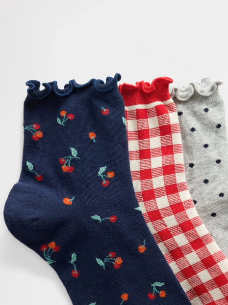 Набор носков GAP 3 пары 1159865323 (Разные цвета One Size) EU 35,5-41