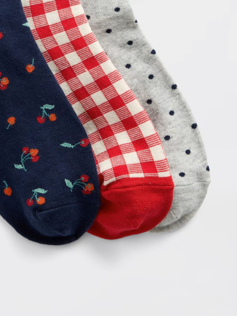 Набор носков GAP 3 пары 1159865323 (Разные цвета One Size) EU 35,5-41