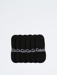 Жіночі короткі шкарпетки Calvin Klein з логотипом 6 пар 1160508745 (Чорний One size)