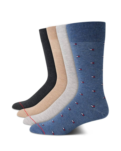 Набор мужских носков 4 пары Tommy Hilfiger высокие 1159839388 (Разные цвета 40-46)