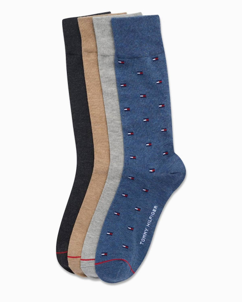 Набор мужских носков 4 пары Tommy Hilfiger высокие 1159839388 (Разные цвета 40-46)