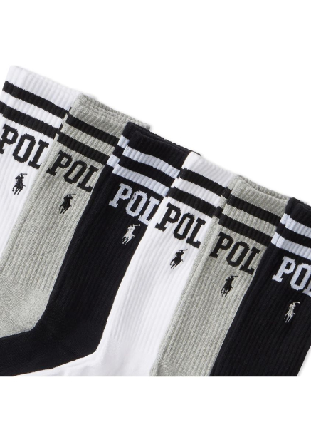 Набор высоких носков Polo Ralph Lauren 6 пар 1159840312 (Разные цвета One size)