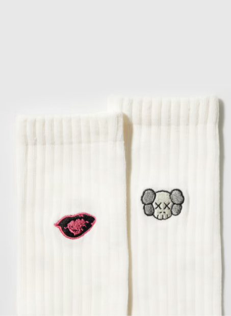 Носки высокие KAWS + Warhol UT от UNIQLO 1159843567 (Белый 42-46)