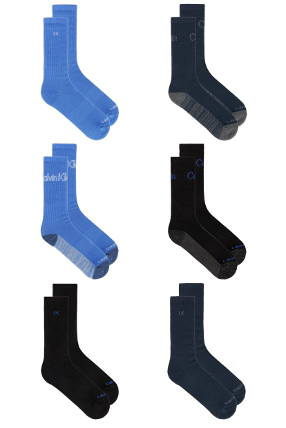 Набір високих шкарпеток Calvin Klein 6 пар 1159846157 (Різні кольори One size)