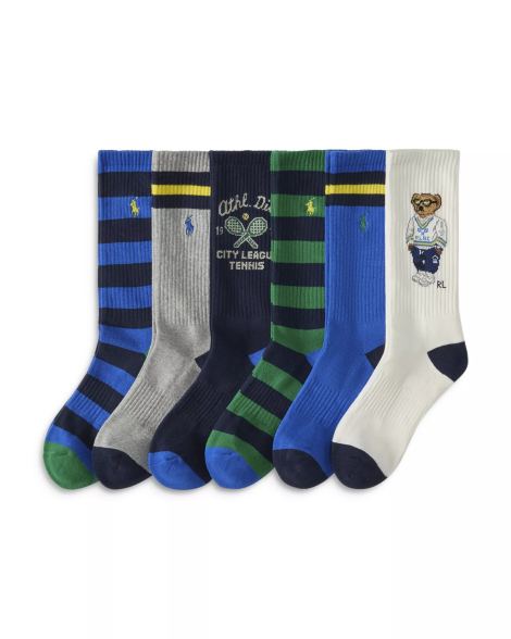 Набор мужских высоких носков Polo Ralph Lauren 6 пар 1159847882 (Разные цвета One size)