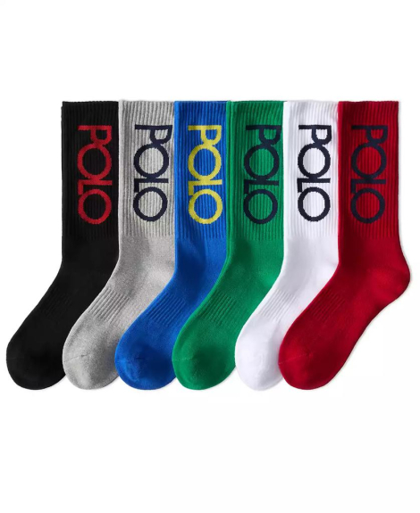 Набор мужских высоких носков Polo Ralph Lauren 6 пар 1159847883 (Разные цвета One size)