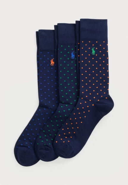 Набор мужских высоких носков Polo Ralph Lauren 3 пары 1159852189 (Синий 10-13) EU 43-46