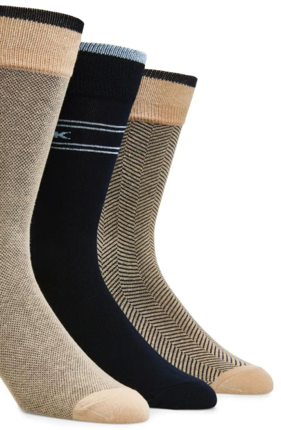 Набор мужских высоких носков Michael Kors 3 пары 1159853253 (Коричневый/Синий 40-46)