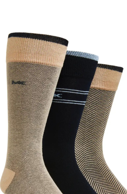 Набор мужских высоких носков Michael Kors 3 пары 1159853253 (Коричневый/Синий 40-46)