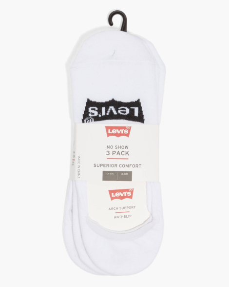 Набір шкарпеток Levi's слідки 3 пари 1159858106 (Білий M) EU 41-46