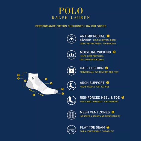 Набор мужских носков Polo Ralph Lauren 6 пар 1159858813 (Разные цвета 10-13) EU 43-46