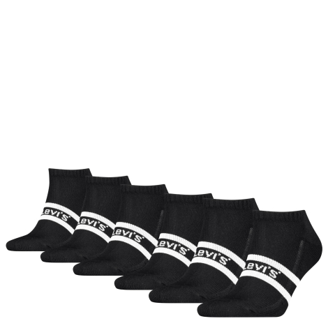 Набор коротких носков Levi's 6 пар 1159863306 (Черный One size) EU 39-46