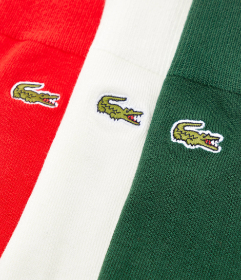 Набір чоловічих високих шкарпеток Lacoste 3 пари 1159863641 (Різні кольори 10-12) EU 43-46