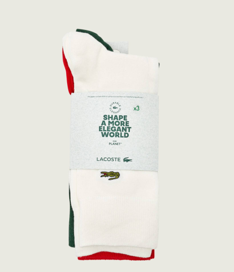 Набір чоловічих високих шкарпеток Lacoste 3 пари 1159863641 (Різні кольори 10-12) EU 43-46