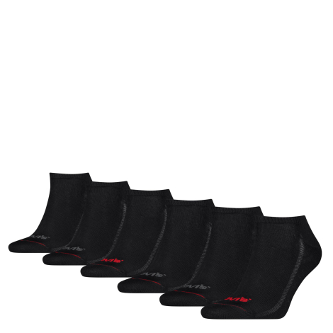 Набір коротких шкарпеток Levi's 6 пар 1161249832 (Чорний M) EU 41-42,5