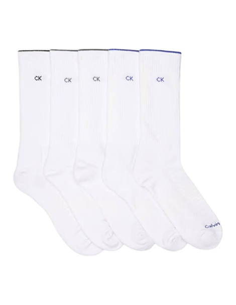 Набір шкарпеток 5 шт Calvin Klein високі шкарпетки 1161640392 (Білий One size)