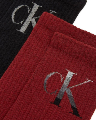 Набір високих шкарпеток Calvin Klein 2 пари 1159847534 (Бордовий/Чорний 42-46)