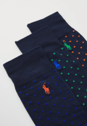 Набор мужских высоких носков Polo Ralph Lauren 3 пары 1159852189 (Синий 10-13) EU 43-46