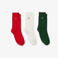 Набір чоловічих високих шкарпеток Lacoste 3 пари 1159863641 (Різні кольори 10-12) EU 43-46