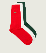 Набір чоловічих високих шкарпеток Lacoste 3 пари 1159863641 (Різні кольори 10-12) EU 43-46
