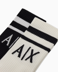 Набір чоловічих шкарпеток Armani Exchange 2 пари 1160806414 (Чорний/Білий L/XL) EU 43-46