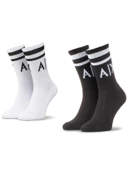Набор мужских носков Armani Exchange 2 пары 1160806414 (Черный/Белый L/XL) EU 43-46