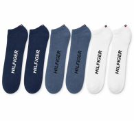 Набір коротких шкарпеток Tommy Hilfiger 6 пар 1161255745 (Синій/Білий One Size) EU 39-46
