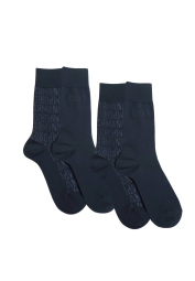 Набір високих шкарпеток Emporio Armani 2 пари 1162166154 (Синій One size)