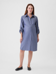 Платье-рубашка для беременных GAP на пуговицах 1159844914 (Синий XS)